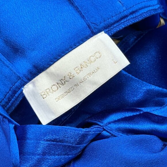 🆕 BRONX & BANCO 🧿 NWOT Aurora Cobalt Blue Gown, Sz L / US 8 - Picture 9 of 15